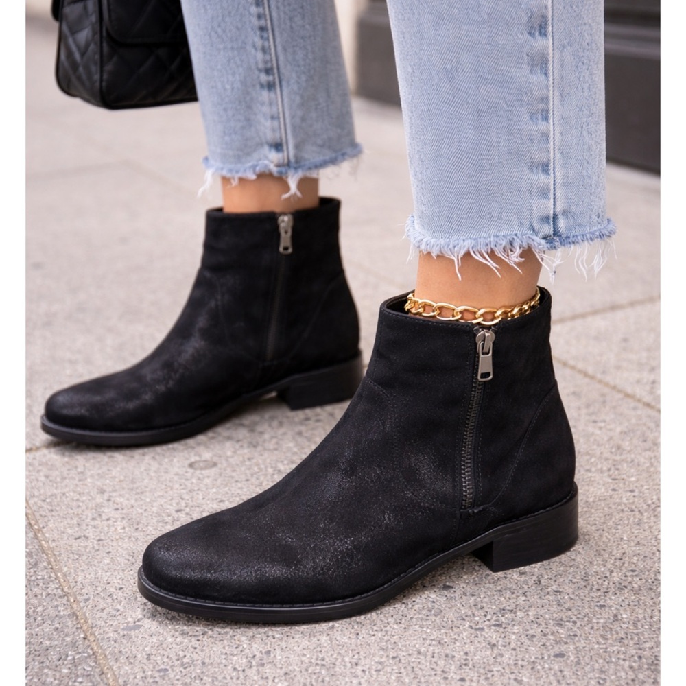 🔥SUEDE BLACK BOOTS 🔥sz 8 Sessto Meucci price firm!